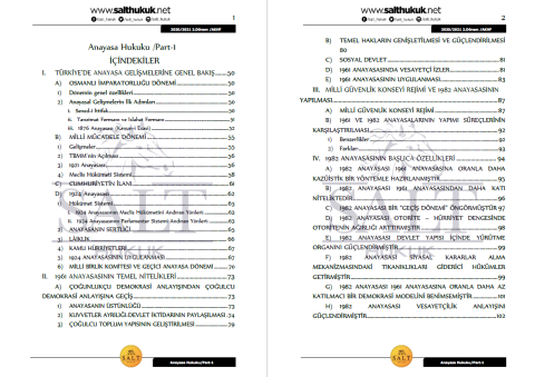 Anayasa Hukuku 2. Dönem Not Seti (2020-2021)-AKHF-Konu Anlatım Kitapçığı
