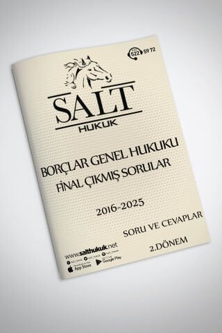 Borçlar Genel Hukuku Final/Büt Çıkmış Soru-Konu Anlatım Kitapçığı