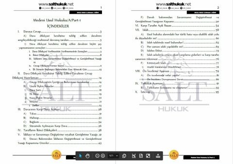Medeni Usul Hukuku Amfi A 2. Dönem Part-1 (2022-2023)-AÜHF-Konu Anlatım Kitapçığı