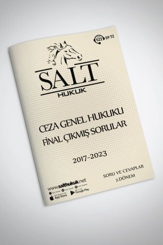 Ceza Genel Hukuku Final/Büt Çıkmış Soru-Konu Anlatım Kitapçığı