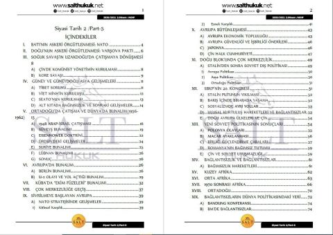 Siyaset Tarihi  2. Dönem Not Seti (2020-2021)-AKHF-Konu Anlatım Kitapçığı