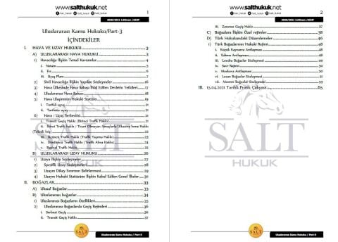 Uluslararası Kamu Hukuku 2. Dönem Not Seti (2020-2021)-AKHF-Konu Anlatım Kitapçığı