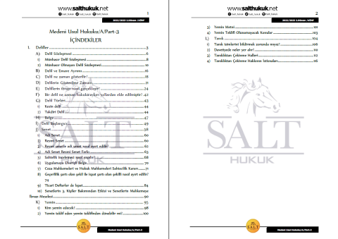 Medeni Usul Hukuku Amfi A 2. Dönem Part-3 (2022-2023)-AÜHF-Konu Anlatım Kitapçığı
