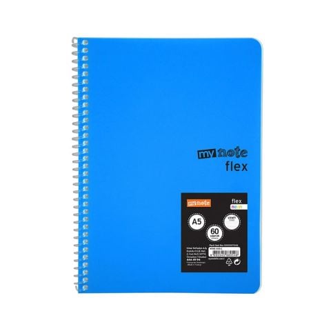 Mynote Flex Neo Spiralli Defter PP Kapak A5 60 Yaprak Çizgili