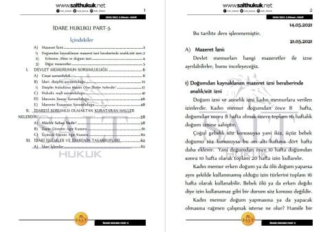 İdare Hukuku 2. Dönem Not Seti (2020-2021)-AKHF-Konu Anlatım Kitapçığı