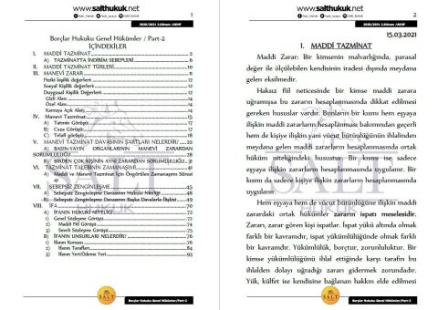 Borçlar Genel Hukuku 2. Dönem Not Seti (2020-2021)-AKHF-Konu Anlatım Kitapçığı