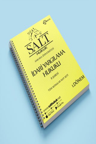 İdari Yargılama Amfi B 1. Dönem Tüm Konular Not Seti-Spiralli