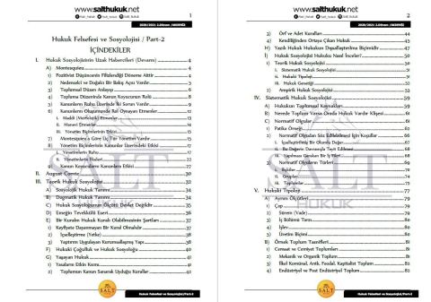 Hukuk Felsefesi ve Sosyolojisi 2. Dönem Not Seti (2020-2021)-AKHF-Konu Anlatım Kitapçığı