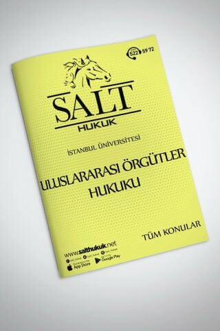 ULUSLARARASI ÖRGÜTLER HUKUKU TÜM KONULAR