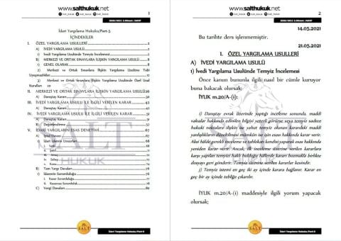 İdari Yargılama Hukuku 2. Dönem Not Seti (2020-2021)-AKHF-Konu Anlatım Kitapçığı