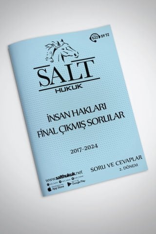 İnsan Hakları Final/Büt Çıkmış Soru-Konu Anlatım Kitapçığı