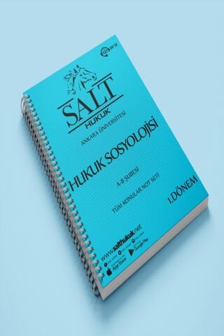 Hukuk Sosyolojisi AmfiA-B 1. Dönem Tüm Konular Not Seti-Spiralli