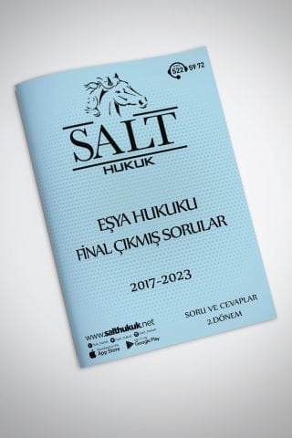 Eşya Hukuku Final/Büt Çıkmış Soru-Konu Anlatım Kitapçığı