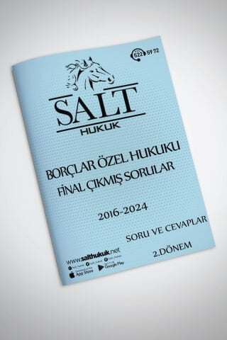 Borçlar Özel Hukuku Final/Büt Çıkmış Soru-Konu Anlatım Kitapçığı