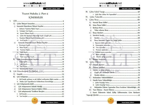 Ticaret Hukuku-2 2. Dönem Not Seti (2020-2021)-AKHF-Konu Anlatım Kitapçığı