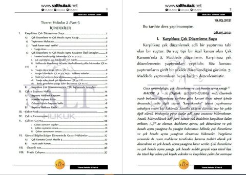 Ticaret Hukuku-2 2. Dönem Not Seti (2020-2021)-AKHF-Konu Anlatım Kitapçığı