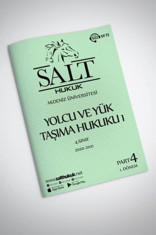 Yolcu ve Yük Taşıma Hukuku 1.Dönem Part-4 (2020-2021)-AKHF-Konu Anlatım Kitapçığı