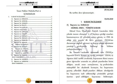 İnsan Hakları 2. Dönem Not Seti (2020-2021)-AKHF-Konu Anlatım Kitapçığı