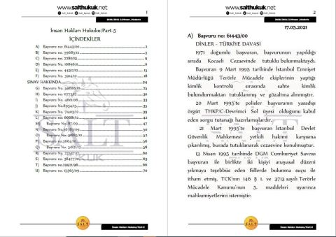 İnsan Hakları 2. Dönem Not Seti (2020-2021)-AKHF-Konu Anlatım Kitapçığı
