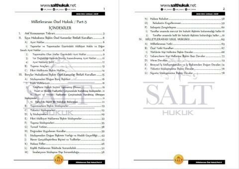 Milletler Özel Hukuku 2. Dönem Not Seti (2020-2021)-AKHF-Konu Anlatım Kitapçığı