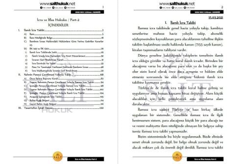 İcra ve İflas Hukuku 2. Dönem Not Seti (2020-2021)-AKHF-Konu Anlatım Kitapçığı