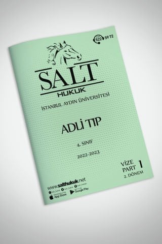 Adli Tıp 2. Dönem Vize Part-1 (2022-2023)-İAÜ-Konu Anlatım Kitapçığı