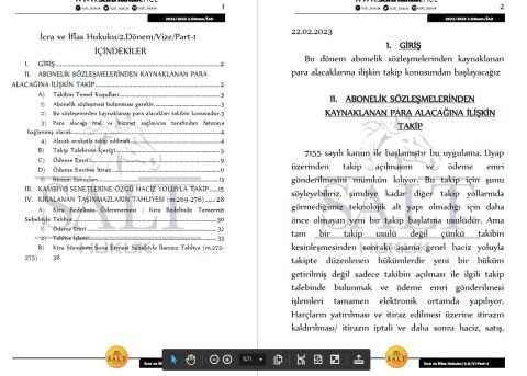 İcra ve İflas Hukuku 2. Dönem Vize Part-1 (2022-2023)-İAÜ-Konu Anlatım Kitapçığı