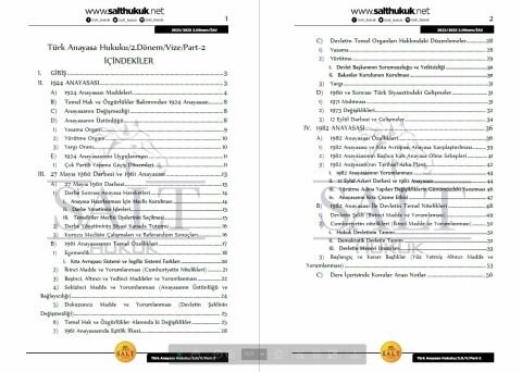 Anayasa Hukuku 2. Dönem Vize Part-2 (2022-2023)-İAÜ-Konu Anlatım Kitapçığı