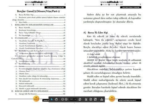 Borçlar Genel Hukuku 2. Dönem Vize Part-2 (2022-2023)-İAÜ-Konu Anlatım Kitapçığı