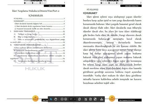 İdari Yargılama Hukuku 2. Dönem Vize Part-2 (2022-2023)-İAÜ-Konu Anlatım Kitapçığı