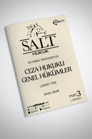 Ceza Genel Hukuku Tek 1. Dönem Part-3 (2025-2026)-İÜHF-Konu Anlatım Kitapçığı
