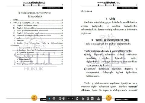İş ve Sosyal Güvenlik 2. Dönem Vize Part-2 (2022-2023)-İAÜ-Konu Anlatım Kitapçığı