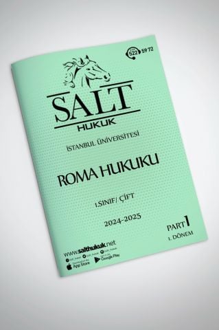 Roma Hukuku Çift 1. Dönem Part-1 (2024-2025)-İÜHF-Konu Anlatım Kitapçığı