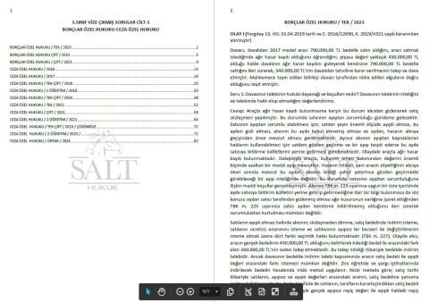 3.SINIF VİZE ÇIKMIŞ SORULAR CİLT-1 (BORÇLAR ÖZEL HUKUKU-CEZA ÖZEL HUKUKU)(Kopya)