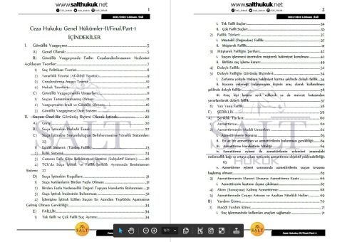 Ceza Genel Hukuku 2. Dönem Final Part-1 (2022-2023)-İAÜ-Konu Anlatım Kitapçığı