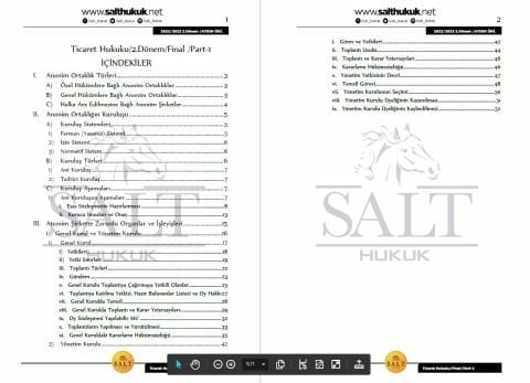 Ticaret Hukuku 2. Dönem Final Part-1 (2022-2023)-İAÜ-Konu Anlatım Kitapçığı