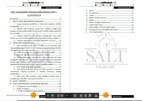 Ceza Muhakemesi Hukuku 2. Dönem Final Part-1 (2022-2023)-İAÜ-Konu Anlatım Kitapçığı