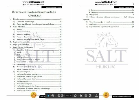 Deniz Ticaret  Hukuku 2. Dönem Final Part-1 (2022-2023)-İAÜ-Konu Anlatım Kitapçığı