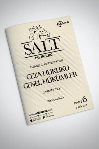 Ceza Genel Hukuku Tek 1. Dönem Part-6 (2025-2026)-İÜHF-Konu Anlatım Kitapçığı