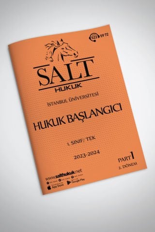 Hukuk Başlangıcı Tek 2. Dönem Part-1 (2023-2024)-İÜHF-Konu Anlatım Kitapçığı