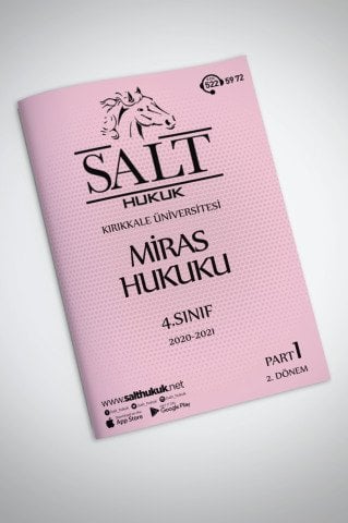 Miras Hukuku 2. Dönem Part-1 (2020-2021)-KKÜ-Konu Anlatım Kitapçığı