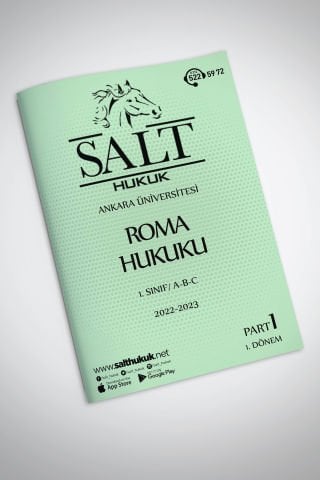 Roma Hukuku Amfi A-B 1. Dönem Part-1 (2022-2023)-AÜHF-Konu Anlatım Kitapçığı