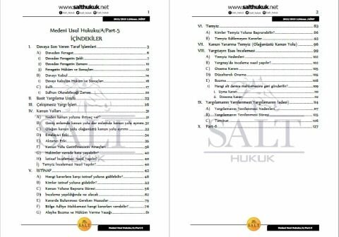 Medeni Usul Hukuku Amfi A 2. Dönem Part-5 (2022-2023)-AÜHF-Konu Anlatım Kitapçığı