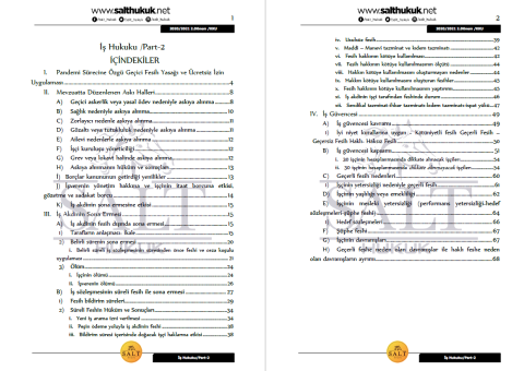 İş ve Sosyal Güvenlik 2. Dönem Part-2 (2020-2021)-KKÜ-Konu Anlatım Kitapçığı