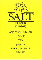 ANAYASA HUKUKU TEK 1.DÖNEM PART-5-Konu Anlatım Kitapçığı