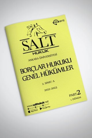 Borçlar Genel Hukuku Amfi A 1. Dönem Part-2 (2022-2023)-AÜHF-Konu Anlatım Kitapçığı