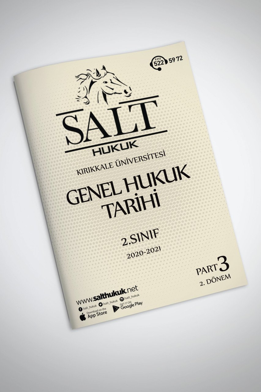 Türk Hukuk Tarihi 2. Dönem Part-3 (2020-2021)-KKÜ-Konu Anlatım Kitapçığı