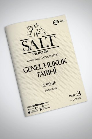 Türk Hukuk Tarihi 2. Dönem Part-3 (2020-2021)-KKÜ-Konu Anlatım Kitapçığı