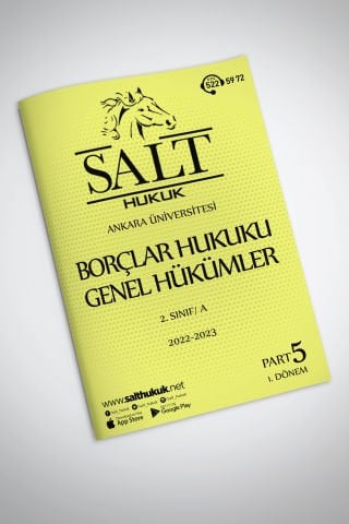 Borçlar Genel Hukuku Amfi A 1. Dönem Part-5 (2022-2023)-AÜHF-Konu Anlatım Kitapçığı