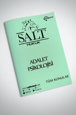 ADALET PSİKOLOJİSİİ TÜM KONULAR